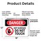Signmission Hot Surface Sign, 12 in H x 18 in W, Plastic, Hot Surface Do Not Touch OS-2PACK-DS-P-1218-L-2231 - alternate 8
